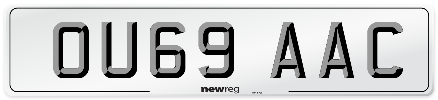 OU69 AAC Number Plate from New Reg